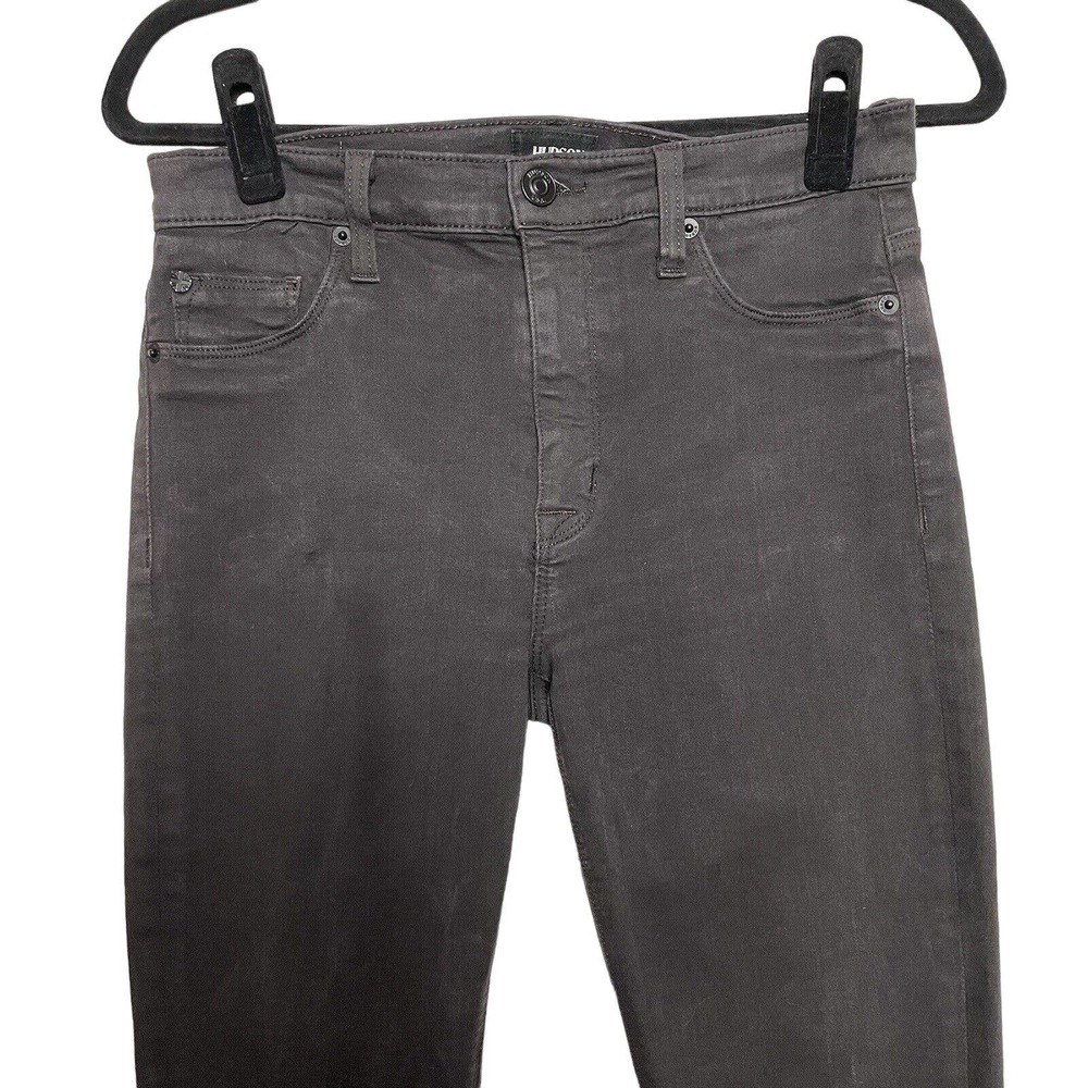 Hudson Womens Size 6 28 Black Jeans Dark Charcoal Wash Los Angeles USA Skinny